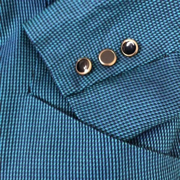 ATRIUM COLLECTION - Vintage Button Front Blazer Shoulder Pads Pockets - Size 10 - Picture 6 of 7